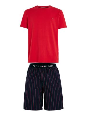 Pižama Tommy Hilfiger Underwear rdeča