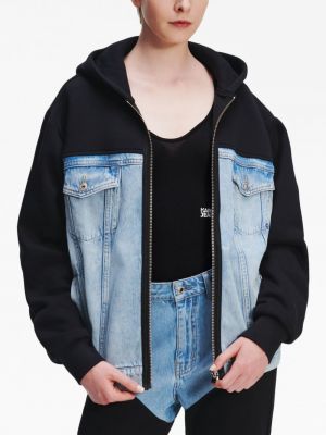 Džínová bunda s kapucí Karl Lagerfeld Jeans