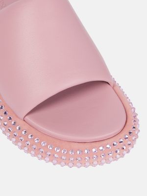 Iš natūralios odos sandalai su platforma Jw Anderson rožinė