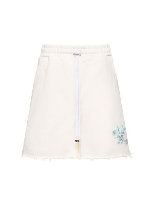 Pantaloncini a fiori con stampa in jersey Amiri bianco