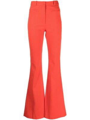 Bavlněné zvonové kalhoty s páskem Alexis - oranžová