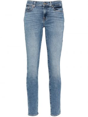 Low waist skinny jeans 7 For All Mankind blau
