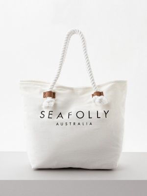 Белая пляжная сумка Seafolly Australia