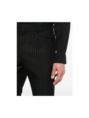 Spodnie w paski Tom Ford czarne