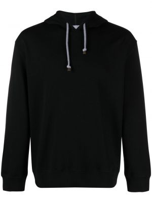Medvilninis džemperis su gobtuvu Brunello Cucinelli juoda