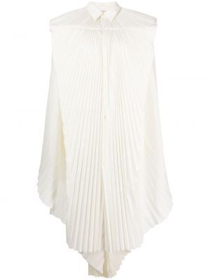Πλισέ ασύμμετρη φόρεμα Junya Watanabe λευκό