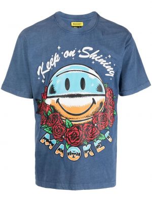 T-krekls ar apdruku Market zils