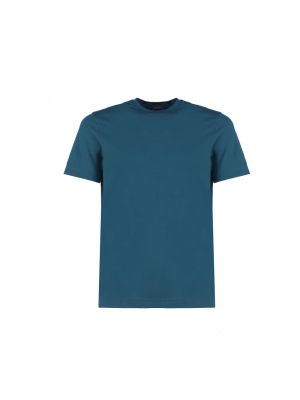 Koszulka bawełniana Zanone niebieska