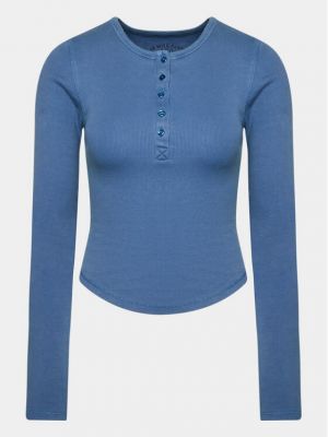 Marškinėliai slim fit Bdg Urban Outfitters mėlyna