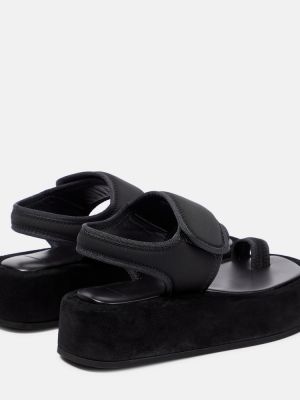 Неопренови велурени сандали на платформе Wardrobe.nyc черно