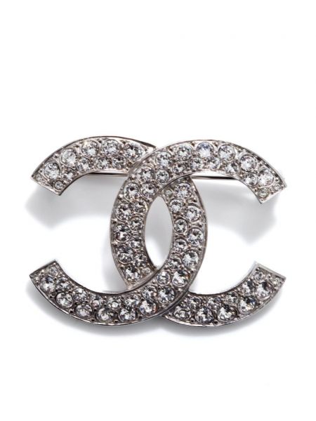 Brosa Chanel Pre-owned argintiu
