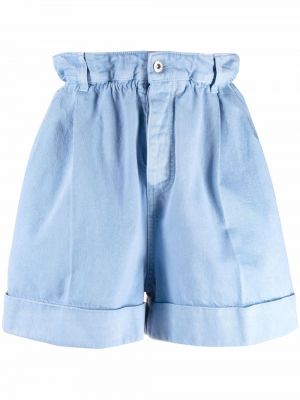 Shorts taille haute Miu Miu bleu