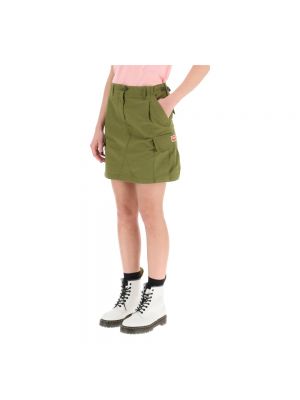 Mini falda de algodón Kenzo verde