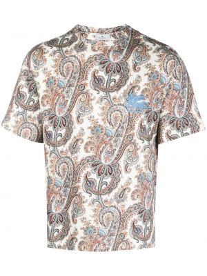 Bavlněná košile s potiskem s paisley potiskem Etro