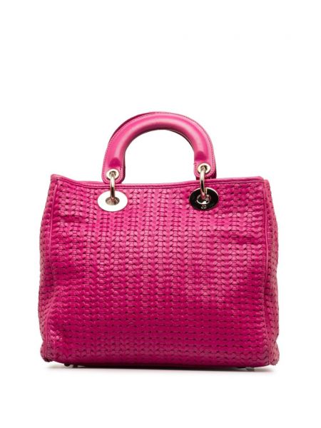 Pīta dabīgās ādas soma Christian Dior Pre-owned rozā