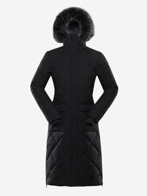 Černý prošívaný zimní kabát Alpine Pro