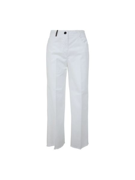Jeans en coton Peserico blanc