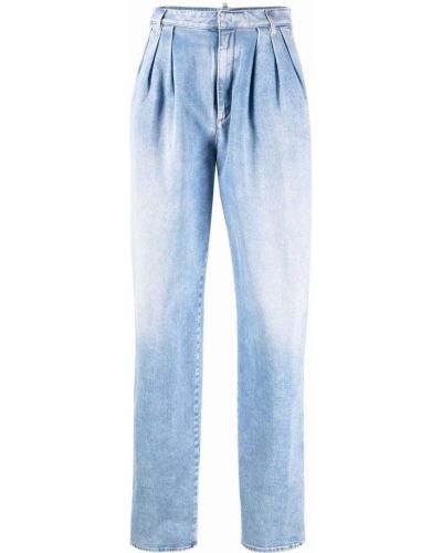 Jeans boyfriend taille haute Dsquared2 bleu