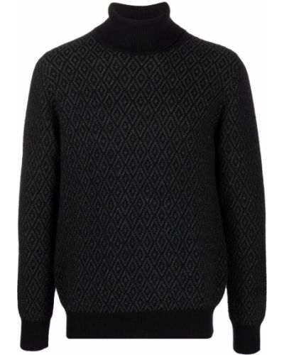 Jersey con estampado de tela jersey con estampado geométrico Lardini negro