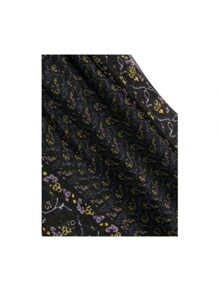 Bufanda de seda de algodón con estampado Isabel Marant negro
