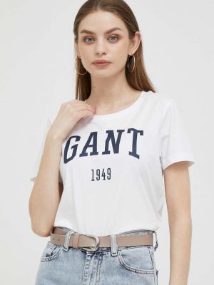 Памучна тениска Gant бяло
