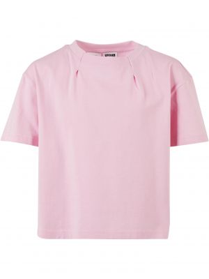 Plisované oversized tričko Urban Classics Kids růžové