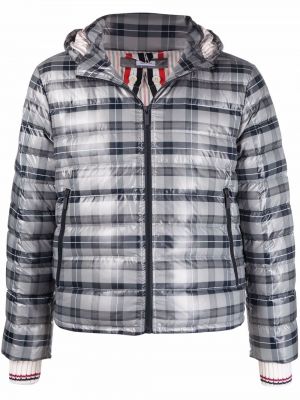 Daunenjacke mit kapuze mit print Thom Browne grau