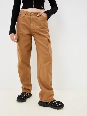 Брюки карго Calvin Klein Jeans коричневые