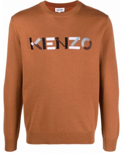 Jersey con bordado de punto de tela jersey Kenzo marrón