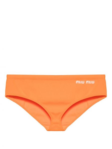 Siuvinėtas bikinis Miu Miu oranžinė