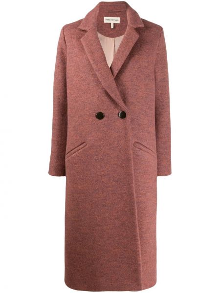 Пальто двубортное Mara Hoffman, розовое