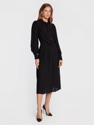 Srajčna obleka Elisabetta Franchi črna