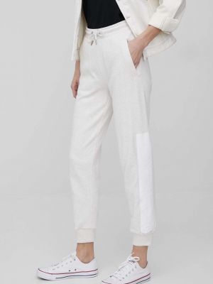 Calvin Klein Jeans pamut nadrág szürke, női, nyomott mintás