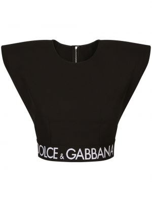 Αμανικας kροπ τοπ Dolce & Gabbana μαύρο