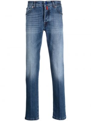 Jeans skinny slim en coton Kiton bleu