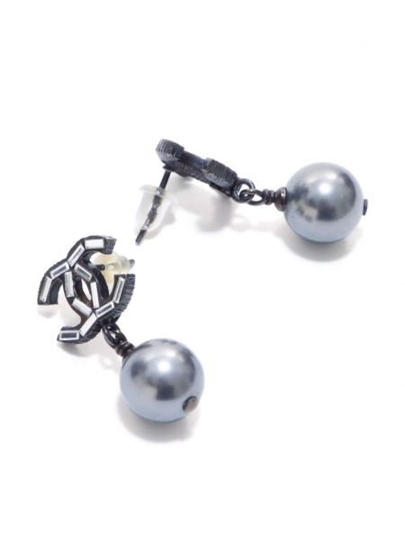 Silberne ohrringe mit perlen Chanel Pre-owned