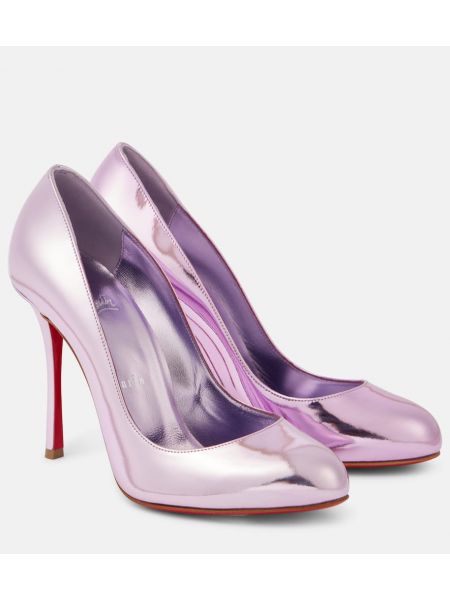 Lær pumps Christian Louboutin lilla