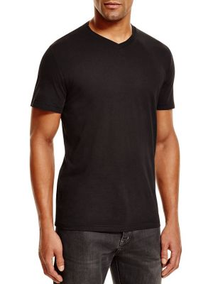 Бархатная футболка с v-образным вырезом Velvet By Graham & Spencer черная