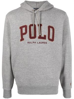 Polo από ζέρσεϋ με σχέδιο Polo Ralph Lauren γκρι