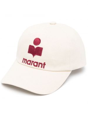 Cappello con visiera ricamato Isabel Marant rosso