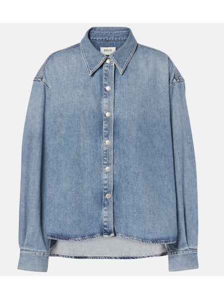 Asymmetrisk denim skjorte Agolde blå