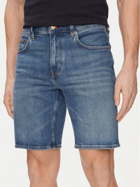 Priliehavé džínsové šortky Tommy Hilfiger modrá