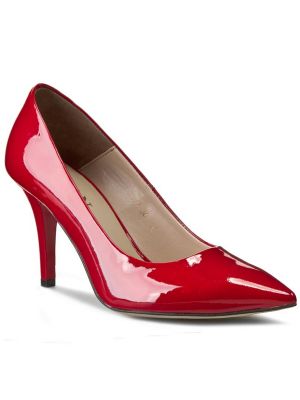 Полуотворени обувки с ток Sagan червено