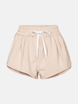 Jersey shorts aus baumwoll Miu Miu pink