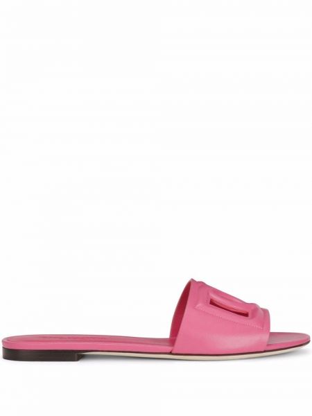 Sandali di pelle Dolce & Gabbana rosa