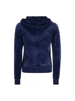 Samt hoodie aus baumwoll Juicy Couture blau