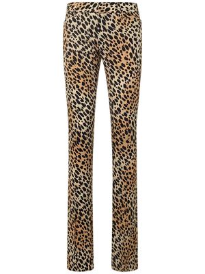 Nohavice s nízkym pásom s potlačou s leopardím vzorom Dsquared2