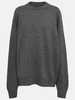 Oversize кашмирен пуловер Balenciaga сиво
