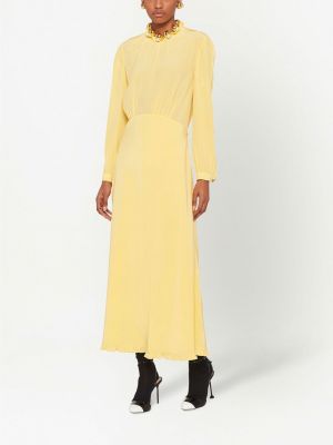 Sukienka długa Miu Miu żółta