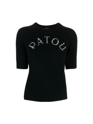 Koszulka z alpaki Patou czarna